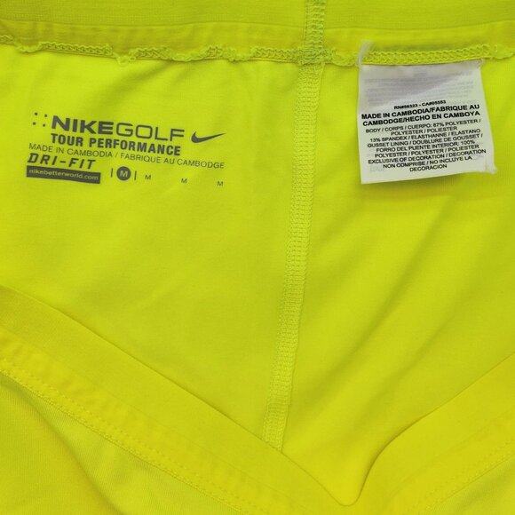 2 Piece Set- Nike Golf Tour Performance Shorts & Skirt Set Neon Yellow - Picture 5 of 10